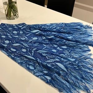 Alexis royal blue crochet skirt